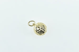 10K 3D Soccer Ball Sports Motif Futbol Charm/Pendant Yellow Gold