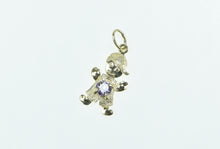 Load image into Gallery viewer, 10K Birthstone Baby Boy February Sim. Amethyst Charm/Pendant Yellow Gold