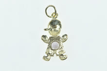 Load image into Gallery viewer, 10K Birthstone Baby Boy February Sim. Amethyst Charm/Pendant Yellow Gold