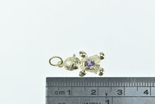 Load image into Gallery viewer, 10K Birthstone Baby Boy February Sim. Amethyst Charm/Pendant Yellow Gold