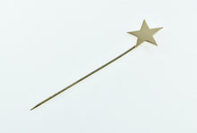 Load image into Gallery viewer, 14K Five Pointed Star Space Motif Geometric Stick Pin Yellow Gold