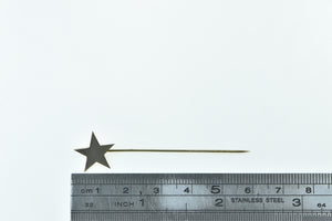 14K Five Pointed Star Space Motif Geometric Stick Pin Yellow Gold