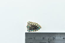 Load image into Gallery viewer, 10K Psi Omega Medical Fraternity Opal Enamel Pin/Brooch Yellow Gold