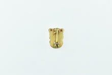 Load image into Gallery viewer, 14K Theta Phi Alpha Skull Syn. Ruby Fraternity Pin/Brooch Yellow Gold