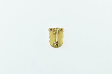 Load image into Gallery viewer, 14K Theta Phi Alpha Skull Syn. Ruby Fraternity Pin/Brooch Yellow Gold