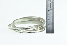 Load image into Gallery viewer, Sterling Silver Tiffany &amp; Co Notes 1997 Engraved Triple Bangle Bracelet 8&quot;