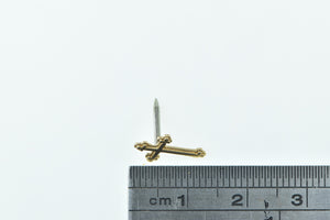 14K Cross Christian Faith Symbol Religious Lapel Pin/Brooch Yellow Gold