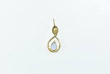 Load image into Gallery viewer, 14K Pear Tanzanite Tear Drop Dangle Single Earring Yellow Gold