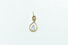 Load image into Gallery viewer, 14K Pear Tanzanite Tear Drop Dangle Single Earring Yellow Gold