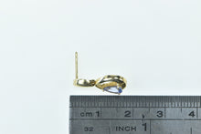 Load image into Gallery viewer, 14K Pear Tanzanite Tear Drop Dangle Single Earring Yellow Gold