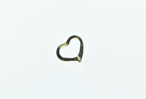 14K Heart Love Symbol Cut Out Single Stud Earring Yellow Gold