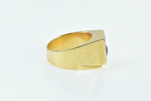 Load image into Gallery viewer, 14K Vintage Squared Diamond Syn. Sapphire Ring Yellow Gold