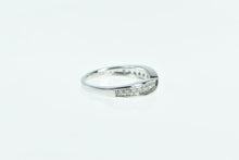 Load image into Gallery viewer, 10K Vintage Diamond Twist Stacking Wedding Band Ring White Gold