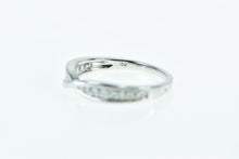 Load image into Gallery viewer, 10K Vintage Diamond Twist Stacking Wedding Band Ring White Gold