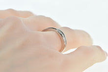 Load image into Gallery viewer, 10K Vintage Diamond Twist Stacking Wedding Band Ring White Gold