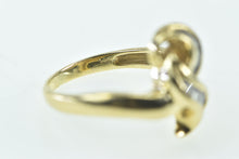 Load image into Gallery viewer, 14K Baguette Diamond Wavy Twist Vintage Statement Ring Yellow Gold