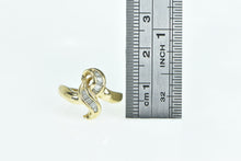 Load image into Gallery viewer, 14K Baguette Diamond Wavy Twist Vintage Statement Ring Yellow Gold