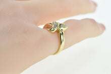 Load image into Gallery viewer, 14K Baguette Diamond Wavy Twist Vintage Statement Ring Yellow Gold