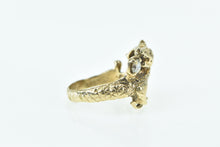 Load image into Gallery viewer, 14K 0.27 Ct Diamond Scandinavian Sea Serpent Ring Yellow Gold