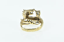 Load image into Gallery viewer, 14K 0.27 Ct Diamond Scandinavian Sea Serpent Ring Yellow Gold