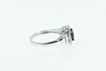 Load image into Gallery viewer, 14K 1.32 Ctw Sapphire Diamond Halo Engagement Ring White Gold