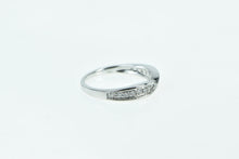 Load image into Gallery viewer, 10K Vintage Diamond Twist Stacking Wedding Band Ring White Gold