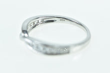 Load image into Gallery viewer, 10K Vintage Diamond Twist Stacking Wedding Band Ring White Gold