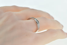 Load image into Gallery viewer, 10K Vintage Diamond Twist Stacking Wedding Band Ring White Gold