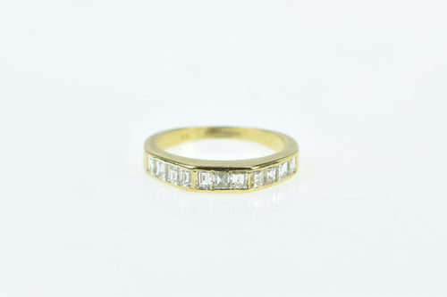 18K 0.75 Ctw Baguette Cut Diamond Wedding Band Ring Yellow Gold