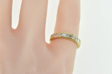 Load image into Gallery viewer, 18K 0.75 Ctw Baguette Cut Diamond Wedding Band Ring Yellow Gold