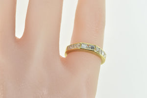 18K 0.75 Ctw Baguette Cut Diamond Wedding Band Ring Yellow Gold