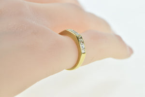 18K 0.75 Ctw Baguette Cut Diamond Wedding Band Ring Yellow Gold