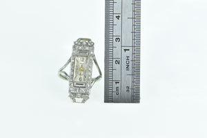 Platinum Art Deco Diamond Thomax Modified Watch Ring