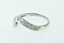 Load image into Gallery viewer, 14K 0.30 Ctw Diamond Wavy Vintage Wedding Band Ring White Gold