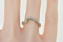 Load image into Gallery viewer, 14K 0.30 Ctw Diamond Wavy Vintage Wedding Band Ring White Gold