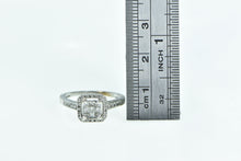 Load image into Gallery viewer, 10K Invis. Princess Diamond Halo Engagement Ring White Gold