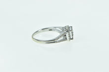 Load image into Gallery viewer, 10K Vintage Diamond Cluster Halo Engagement Ring White Gold