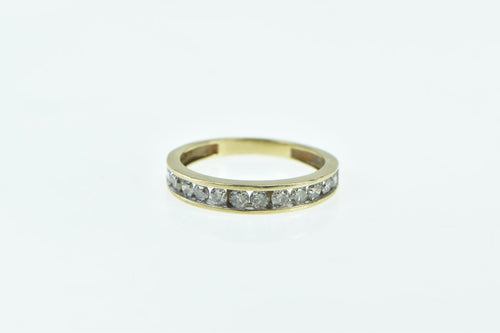 10K 0.84 Ctw Diamond Classic Channel Wedding Band Ring Yellow Gold