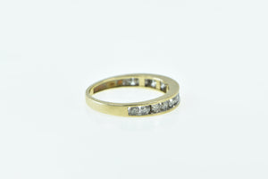 10K 0.84 Ctw Diamond Classic Channel Wedding Band Ring Yellow Gold