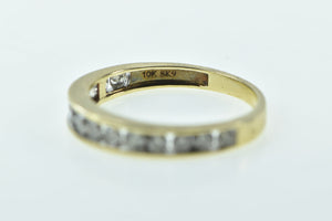 10K 0.84 Ctw Diamond Classic Channel Wedding Band Ring Yellow Gold