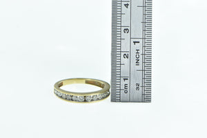 10K 0.84 Ctw Diamond Classic Channel Wedding Band Ring Yellow Gold