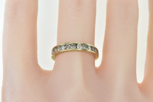 10K 0.84 Ctw Diamond Classic Channel Wedding Band Ring Yellow Gold