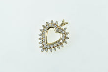 Load image into Gallery viewer, 14K 0.95 Ctw Diamond Cluster Heart Love Symbol Pendant Yellow Gold