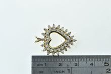 Load image into Gallery viewer, 14K 0.95 Ctw Diamond Cluster Heart Love Symbol Pendant Yellow Gold