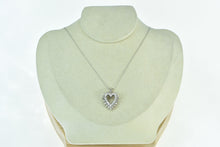 Load image into Gallery viewer, 14K 0.72 Ctw Diamond Heart Cluster Love Symbol Pendant White Gold