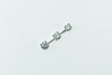 Load image into Gallery viewer, 14K 0.95 Ctw Tiered Round Diamond Vintage Drop Pendant White Gold