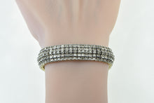 Load image into Gallery viewer, 10K 9.00 Ctw Diamond Encrusted Wide Statement Bracelet 7&quot; Yellow Gold