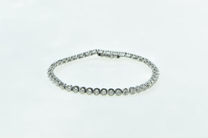 10K 3.60 Ctw Classic Diamond Fashion Tennis Bracelet 6.75" White Gold