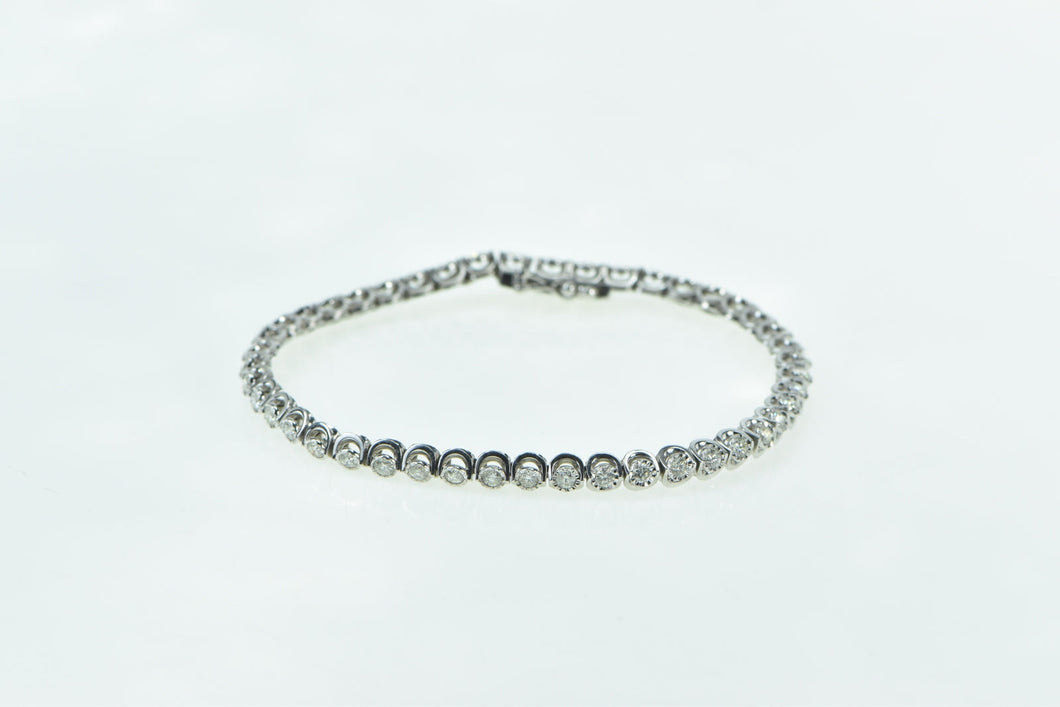 10K 3.60 Ctw Classic Diamond Fashion Tennis Bracelet 6.75