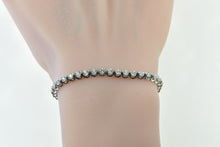 Load image into Gallery viewer, 10K 3.60 Ctw Classic Diamond Fashion Tennis Bracelet 6.75&quot; White Gold